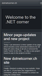 Mobile Screenshot of dotnetcorner.ch